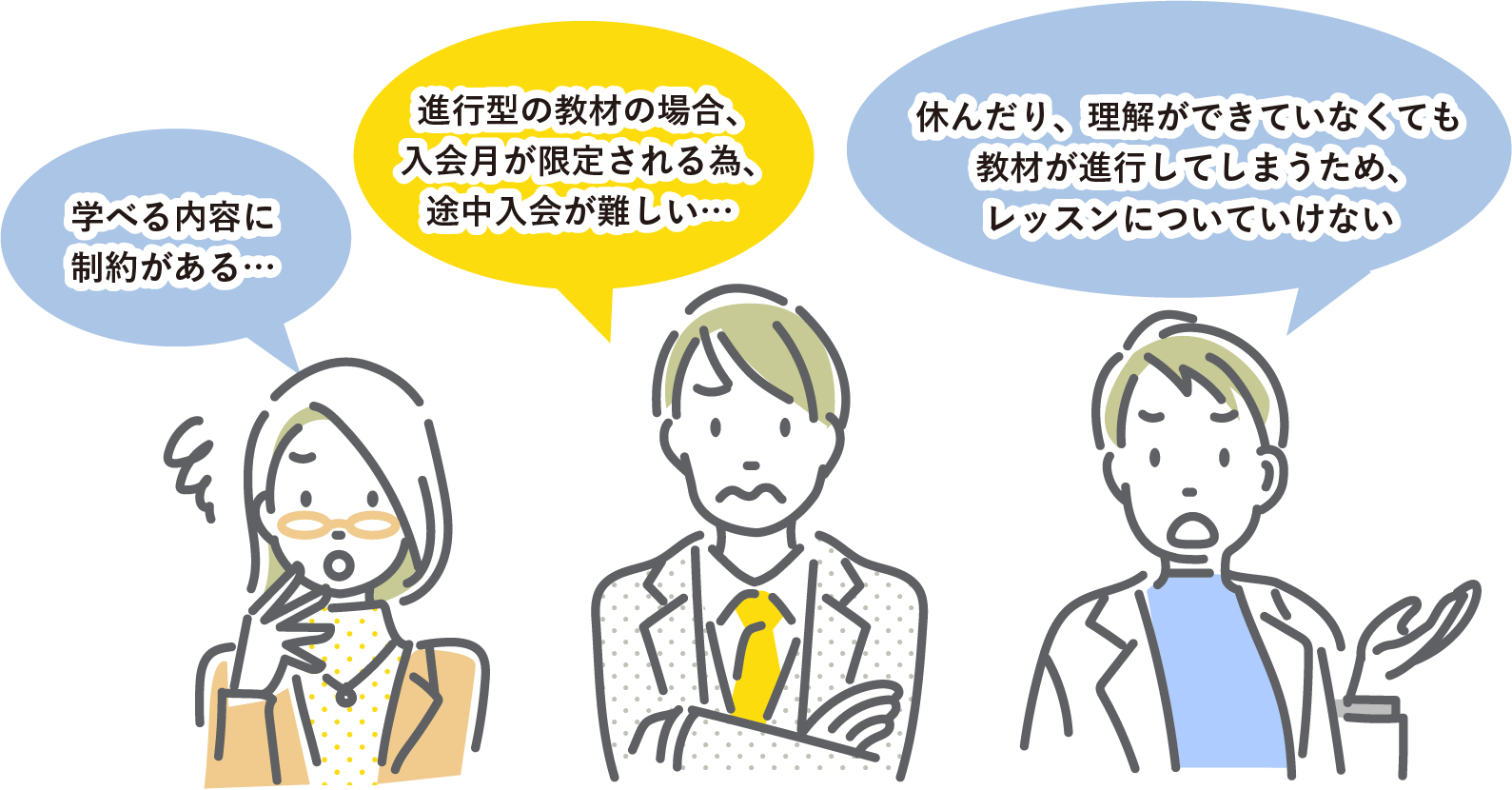 プログラミングレッスンのデメリットを感じる保護者のイメージ